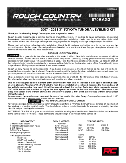 Installation Manual